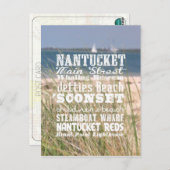 De Sights of Nantucket, Massachusetts - Briefkaart (Voorkant / Achterkant)