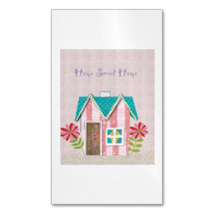 De Signature Whimsy (Roze & Turkoois) Magnetisch Visitekaartje