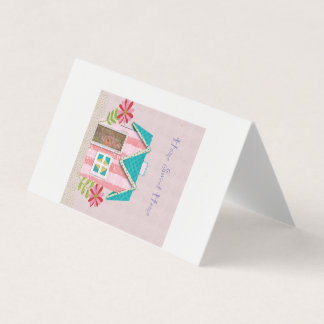 De Signature Whimsy (Roze & Turkoois) Visitekaartjes