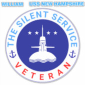 De Silent Service Veteran submariner elegant Sticker (Voorkant)