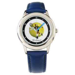 De Silhouette Illustratie Sport Naam van Tennis Pl Horloge