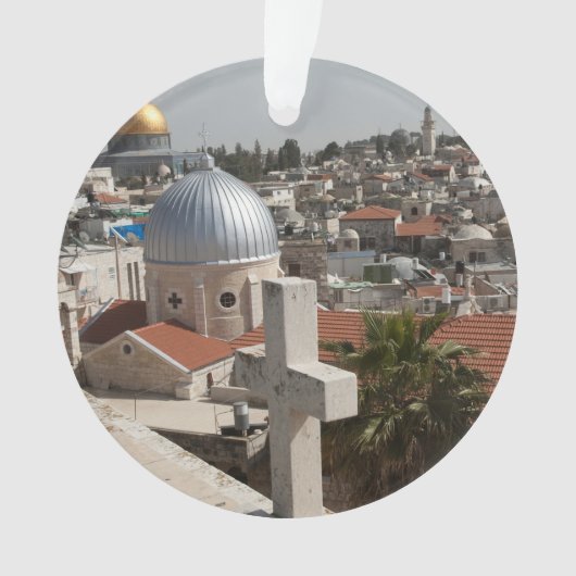 De Silhouette van de Oude Stad van Jeruzalem Ornament (voorkant)