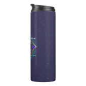 De Silver Dolphins Saga van het Leven en de Logo v Thermosbeker (Geroteerd rechts)