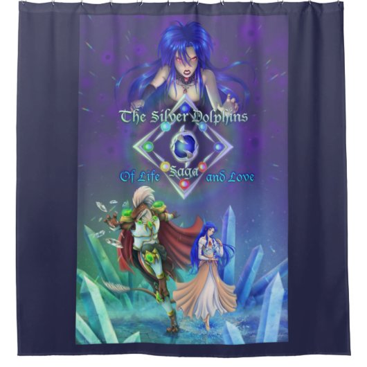 De Silver Dolphins Saga: Van leven en liefde Douchegordijn (Voorkant)