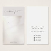 De Silver Waterverf van het Manuscript van de hand Visitekaartje (Voorkant /achterkant)