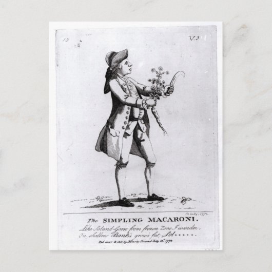 De Simpling Macaroni Briefkaart (Voorkant)