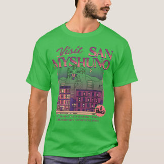 De Sims Bezoeken San Myshuno City Living Videospel T-shirt