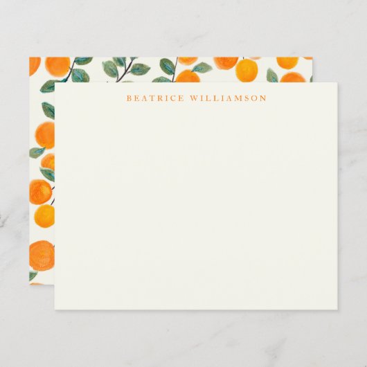 De Sinaasappel van de Waterverf van de begroting G (Voorkant / Achterkant)