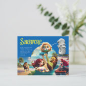 De Singapore Merlion ansichtkaart Briefkaart (Staand voorkant)