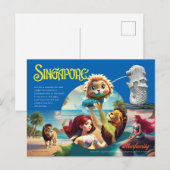 De Singapore Merlion ansichtkaart Briefkaart (Voorkant / Achterkant)