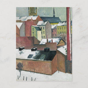 De Sint-Mary-kerk in Bonn in Snow, 1911 Briefkaart