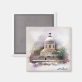 De Sint-Pietersbasiliek van Toulouse. Magneet (Voorkant / Achterkant)