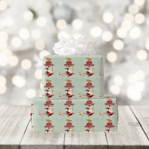 De Sinterklaas van de Retro met Cadeaus Cadeaupapier