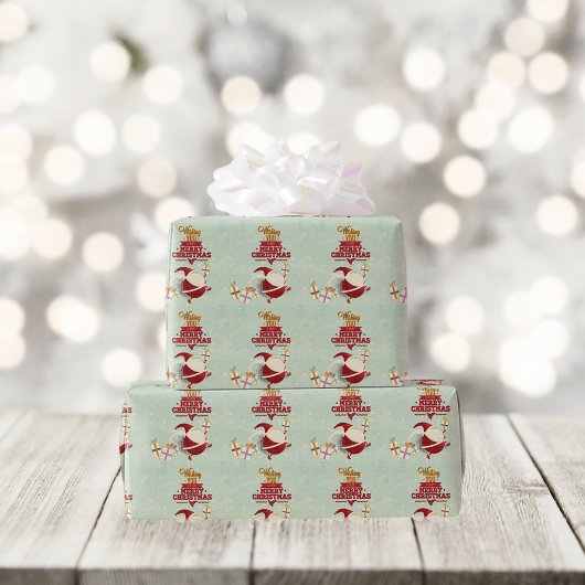 De Sinterklaas van de Retro met Cadeaus Cadeaupapier