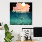 De sirene en de schildpad poster (Thuiskantoor)