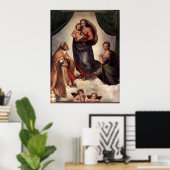 De sistine Madonna Canvas print (Thuiskantoor)