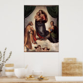 De sistine Madonna Canvas print (Keuken)
