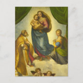 De Sixtijnse Madonna van Rafaël Feestdagenkaart (Voorkant)