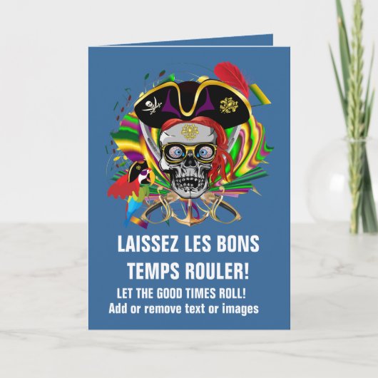 De Sjabloon Mardi Gras van de piraat (Voorkant)