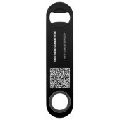 De Sjabloon van de aangepaste tekst en de QR-codeb Speed Flessenopener (Achterkant)