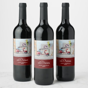 De sjabloon van de Fles van de wijn Etiket