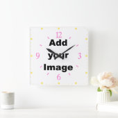 De sjabloon van de klok - de Vierkant & het pastel (Huis)