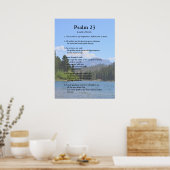 De Sjabloon van de manuscripten, psalm 23 Poster (Keuken)