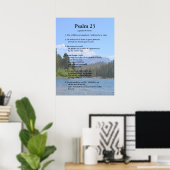 De Sjabloon van de manuscripten, psalm 23 Poster (Thuiskantoor)