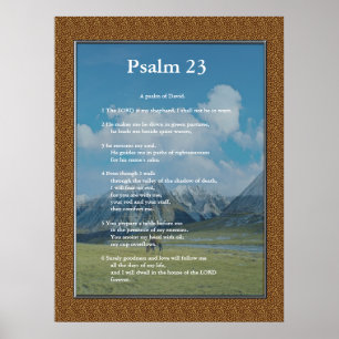 De Sjabloon van de manuscripten, psalm 23 Poster