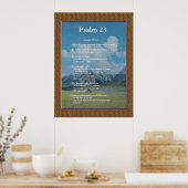 De Sjabloon van de manuscripten, psalm 23 Poster (Keuken)