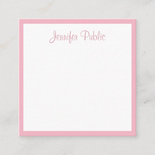 De Sjabloon van de Naam van het Manuscript van de  Vierkante Visitekaartje (Voorkant)