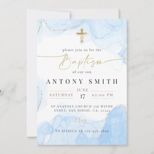 De Sjabloon van de uitnodiging tot het moderne doo (Voorkant)