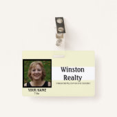 De SJABLOON van het bedrijfsBadge met identiteitsk Badge (Voorkant met clip)