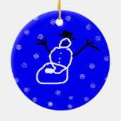 De Sjabloon van het Ornament van de Sneeuwman van (Achterkant)