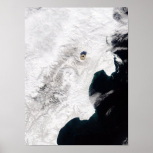 De sjiitische vulkaan in Kamchatka Krai, Rusland Poster