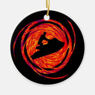 DE SKI STYLEEEE VAN JET KERAMISCH ORNAMENT