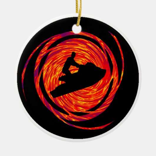 DE SKI STYLEEEE VAN JET KERAMISCH ORNAMENT (Voorkant)