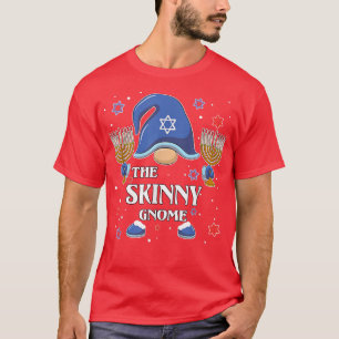 De Skinny Gnome Hanukkah Matching Family Pajama T-shirt
