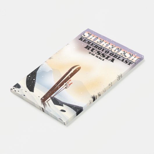 De skiposter Sheregesh Russia. Post-it® Notes (Schuin)
