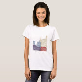 De skyline poster t-shirt (Voorkant volledig)