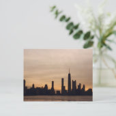 De skyline van Chicago bij zonsondergang Briefkaart (Staand voorkant)