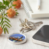 De skyline van Chicago van het Adler Planetarium Sleutelhanger (Zijkant)