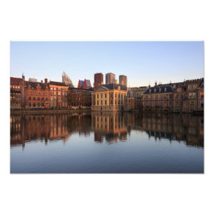 De skyline van Den Haag in Nederland Foto Afdruk