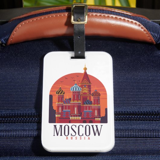 De skyline van het Kremlin Bagagelabel (Voorkant Insitu 2)