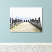 De skyline van Manhattan New York Canvas Afdruk (Insitu (Houten vloer))