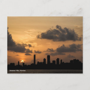 De Skyline van Mumbai op Sunset Briefkaart