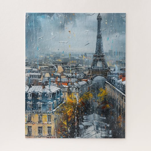 de skyline van Parijs Legpuzzel (Verticaal)