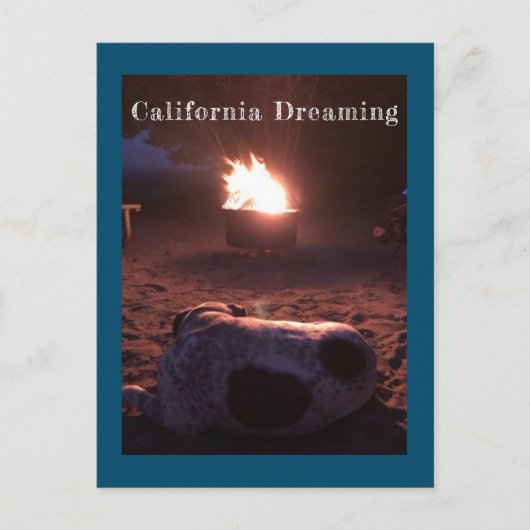 De slaaphond kalven briefkaart (Voorkant)