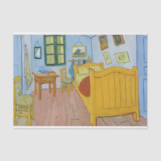 De slaapkamer, Vincent van Gogh, postpressionist Tissuepapier (Voorkant)