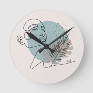 De slaapzuchtige droom van de minimalistische kuns ronde klok
